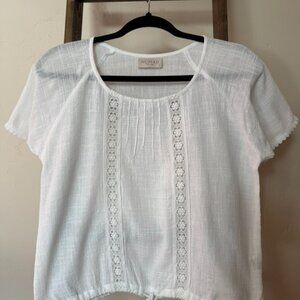 Nomad the Label Daisy Organic Cotton Blouse in Ivory